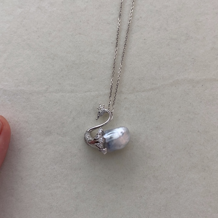 银S925镶嵌吊坠(赠链)海水珍珠