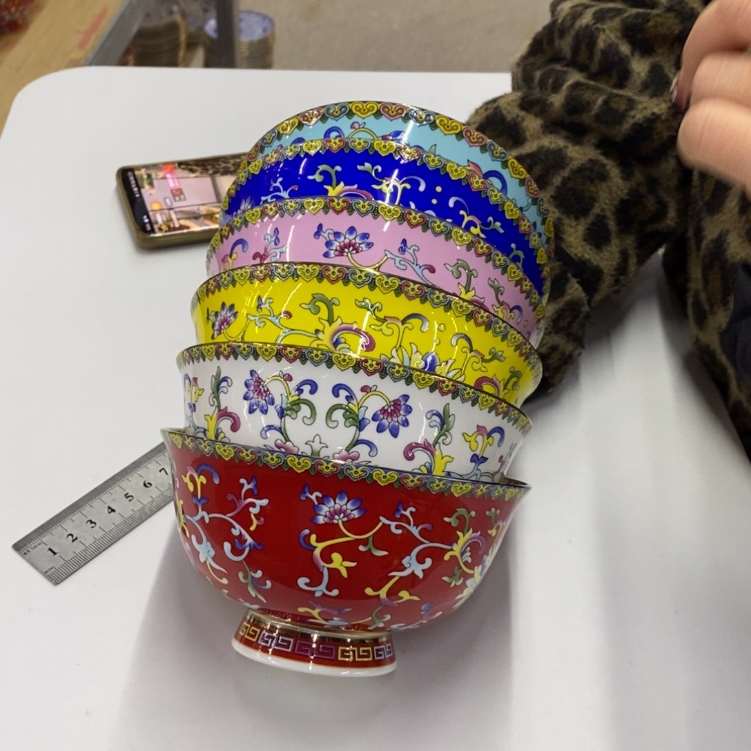 珐琅6个5英寸6色直径13厘米