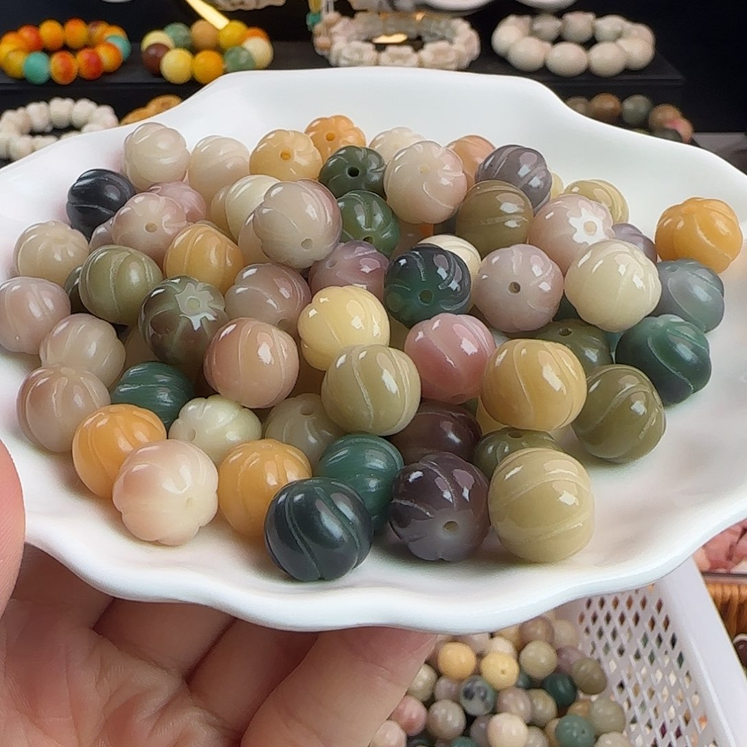 菩提根/象牙果手串卡13水晶葡萄卷卷酥100颗