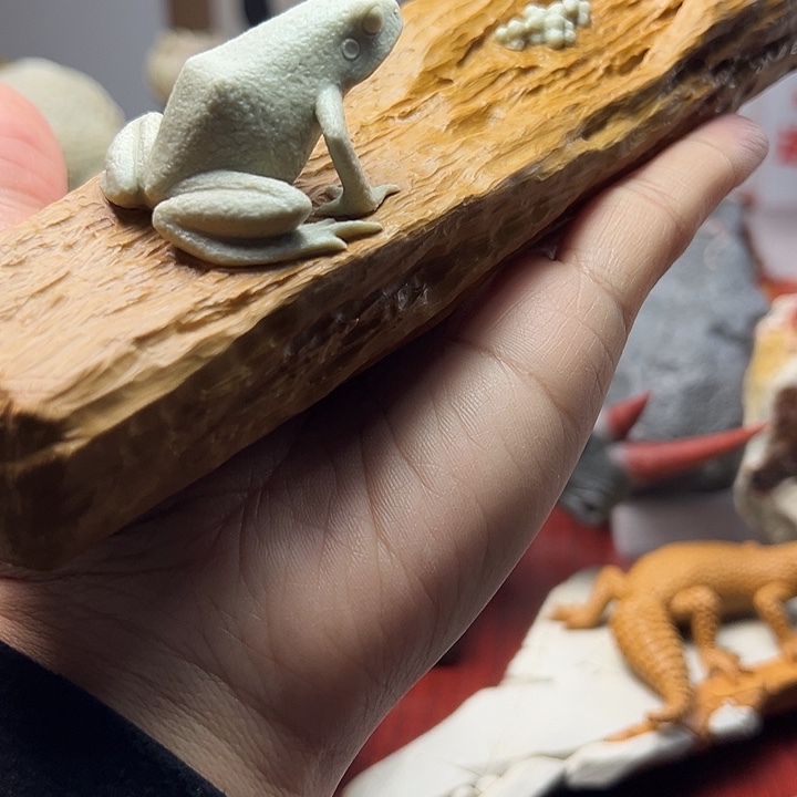 东北石松花石摆件