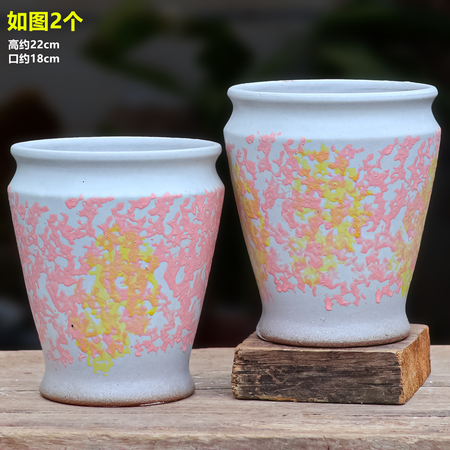 三角梅蝴蝶兰绿萝盆大口径家用多肉兰花栽绿植陶瓷花盆组合