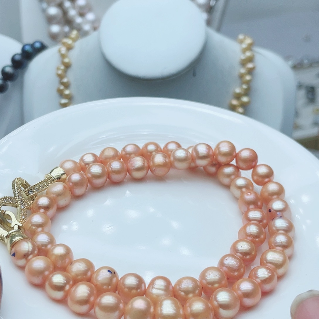 淡水珍珠颈饰钛钢