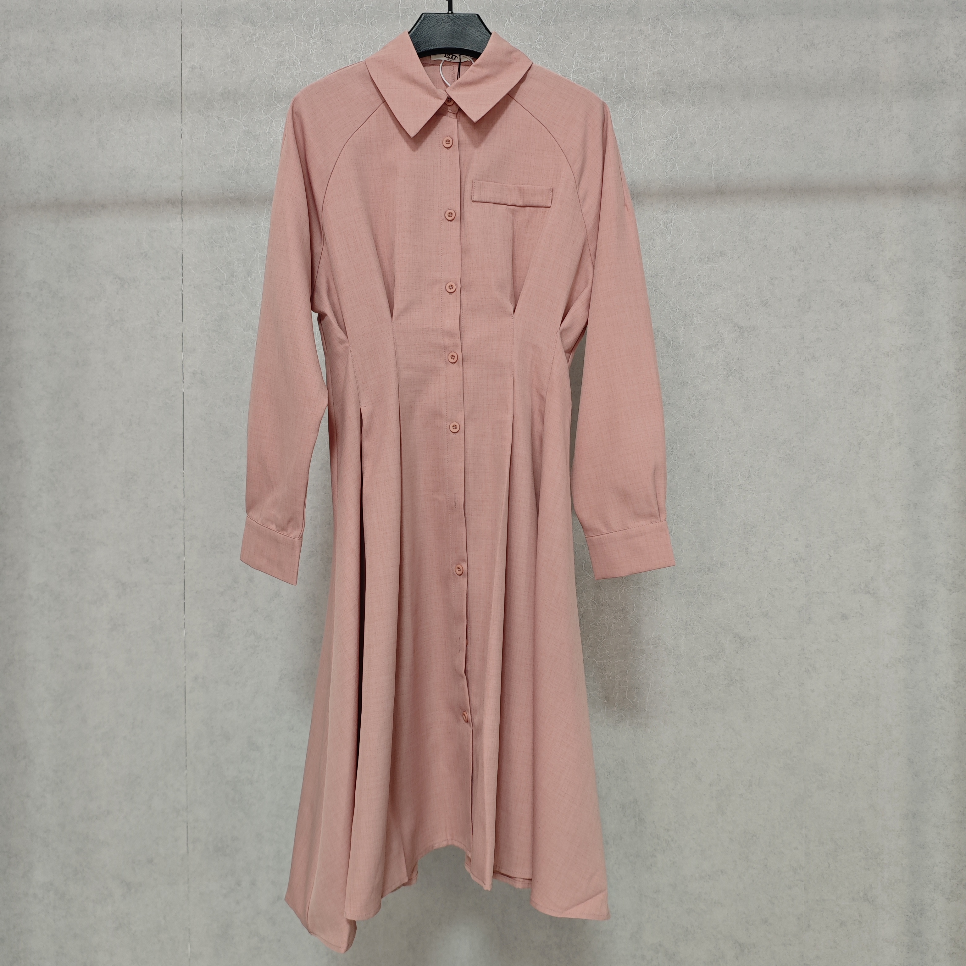 蒥系列  Z1186  女装时尚简约气质春秋连衣裙粉色