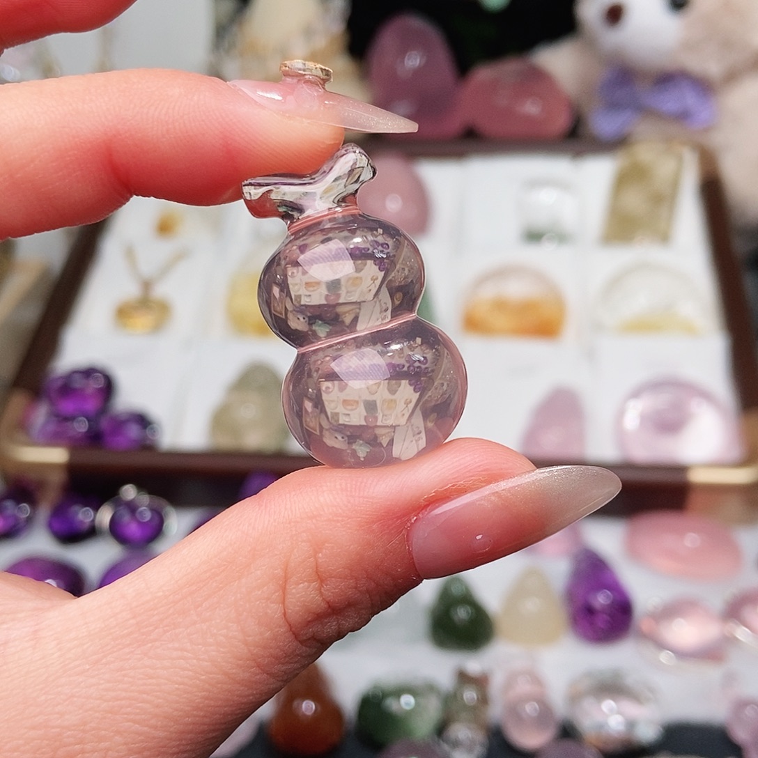 水晶吊坠(赠链)未镶嵌天然粉水