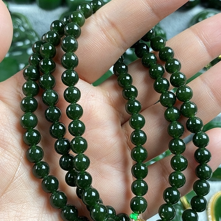 和田玉（碧玉）未镶嵌颈饰6mm