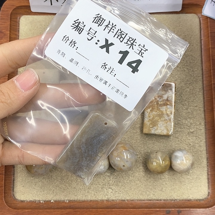 硅化珊瑚（珊瑚玉）颈饰未镶嵌?*?