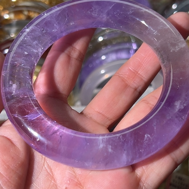 未镶嵌手镯水晶天然紫水晶手镯