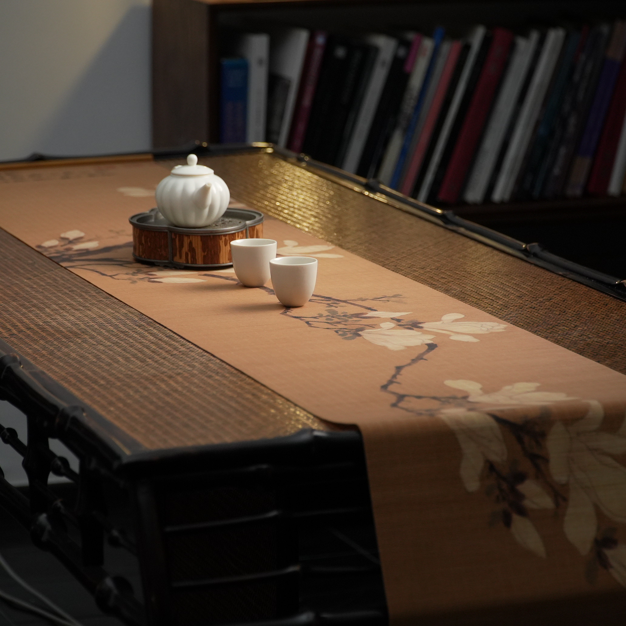 【疏枝玉华】楠竹细竹丝茶席垫主人席茶席垫隔热垫喝茶道具