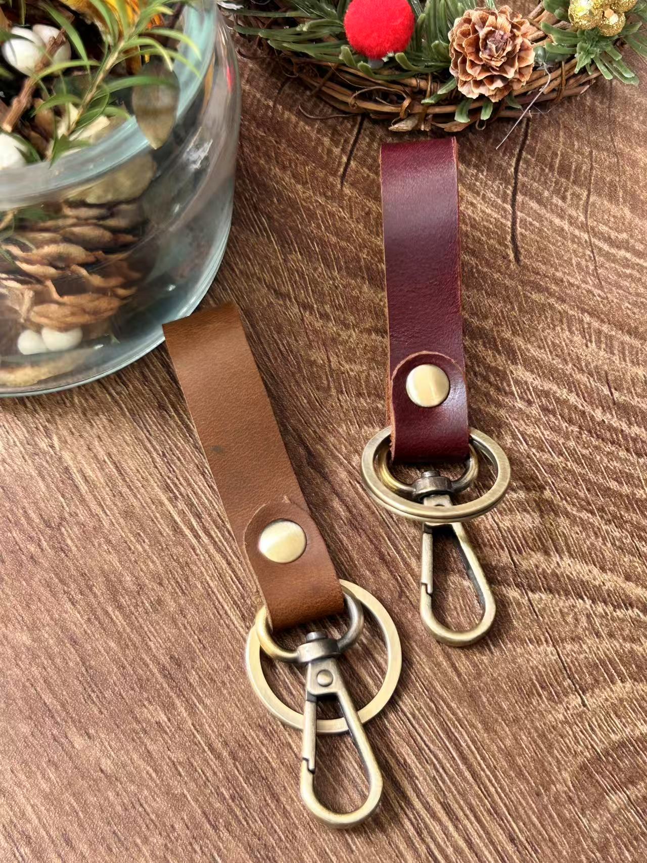 个性手工真皮复古牛皮疯马牛钥匙扣真皮手工皮具