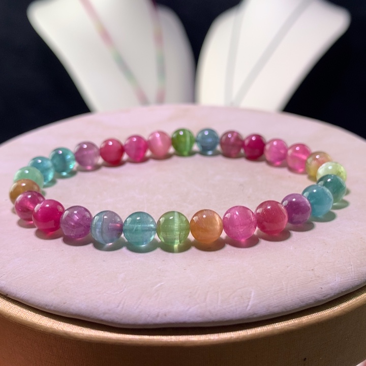 双色碧玺手链未镶嵌