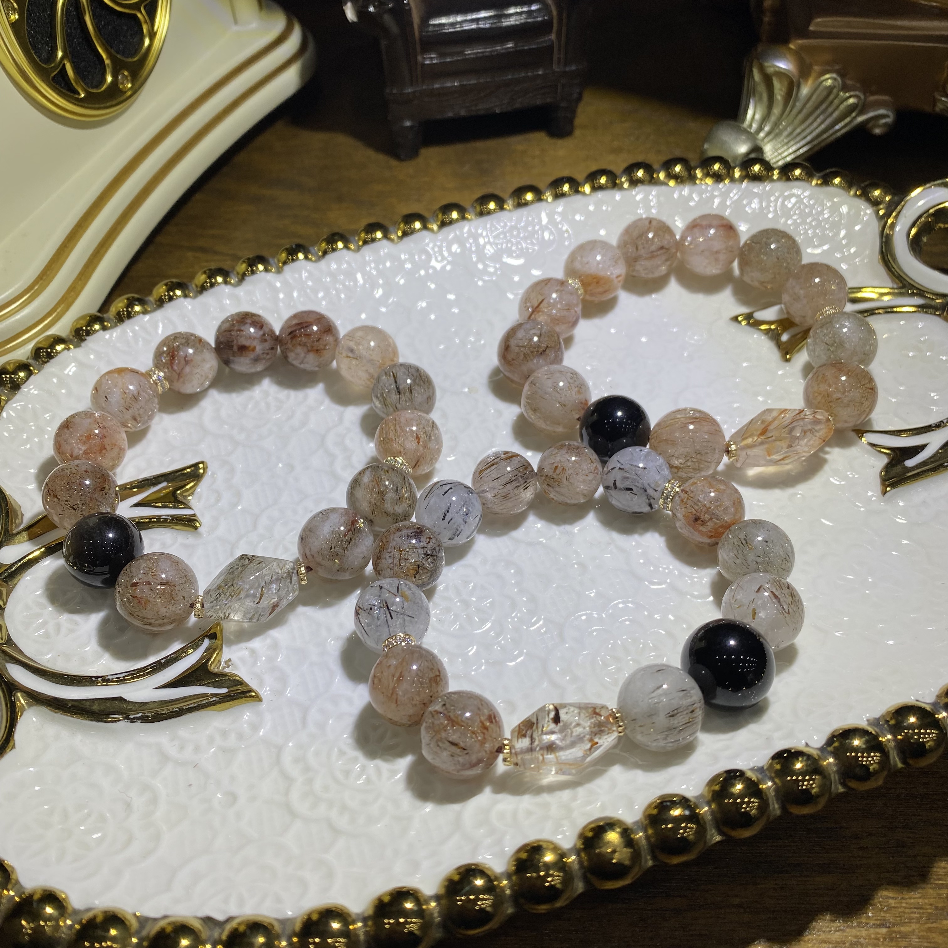 C970-天然黑金超七水晶设计款手链-多样性发其一