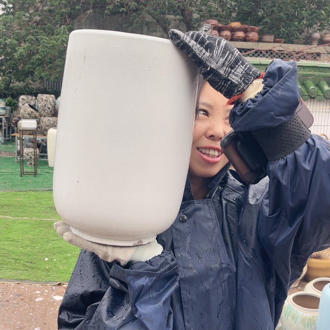 紫砂花盆王嫂花盆0611-105次品 高30口19