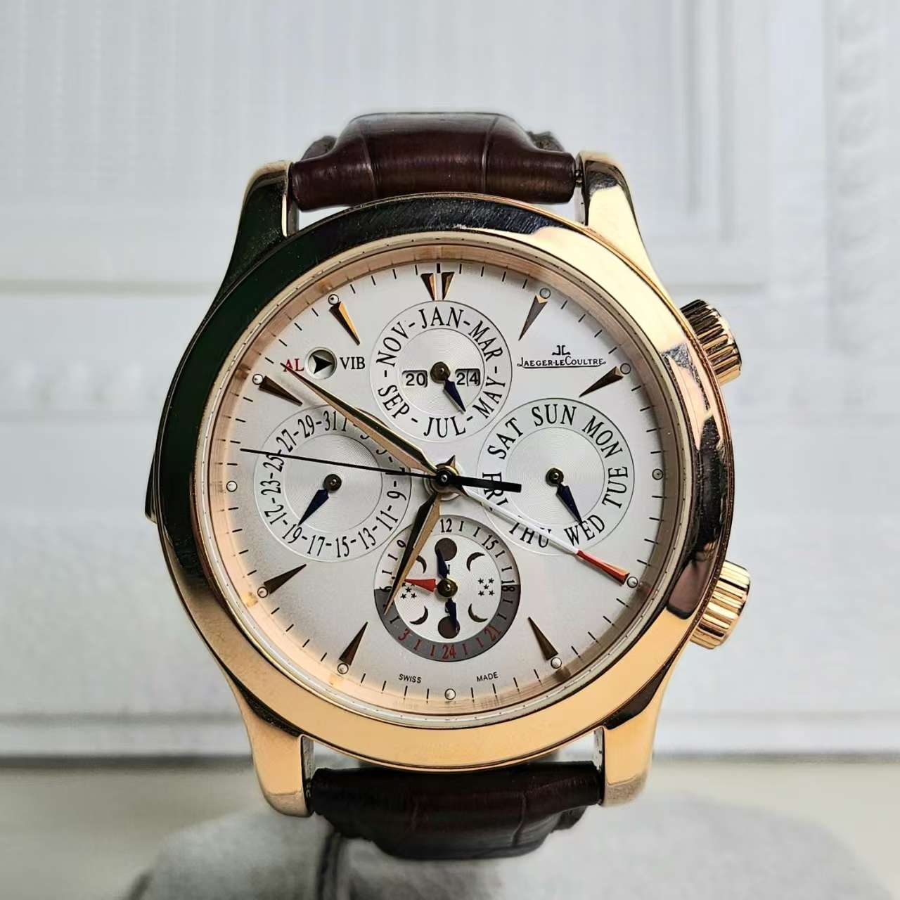 99新 Jaeger-LeCoultre/积家 大师万年历/Q163242A/18k玫瑰金