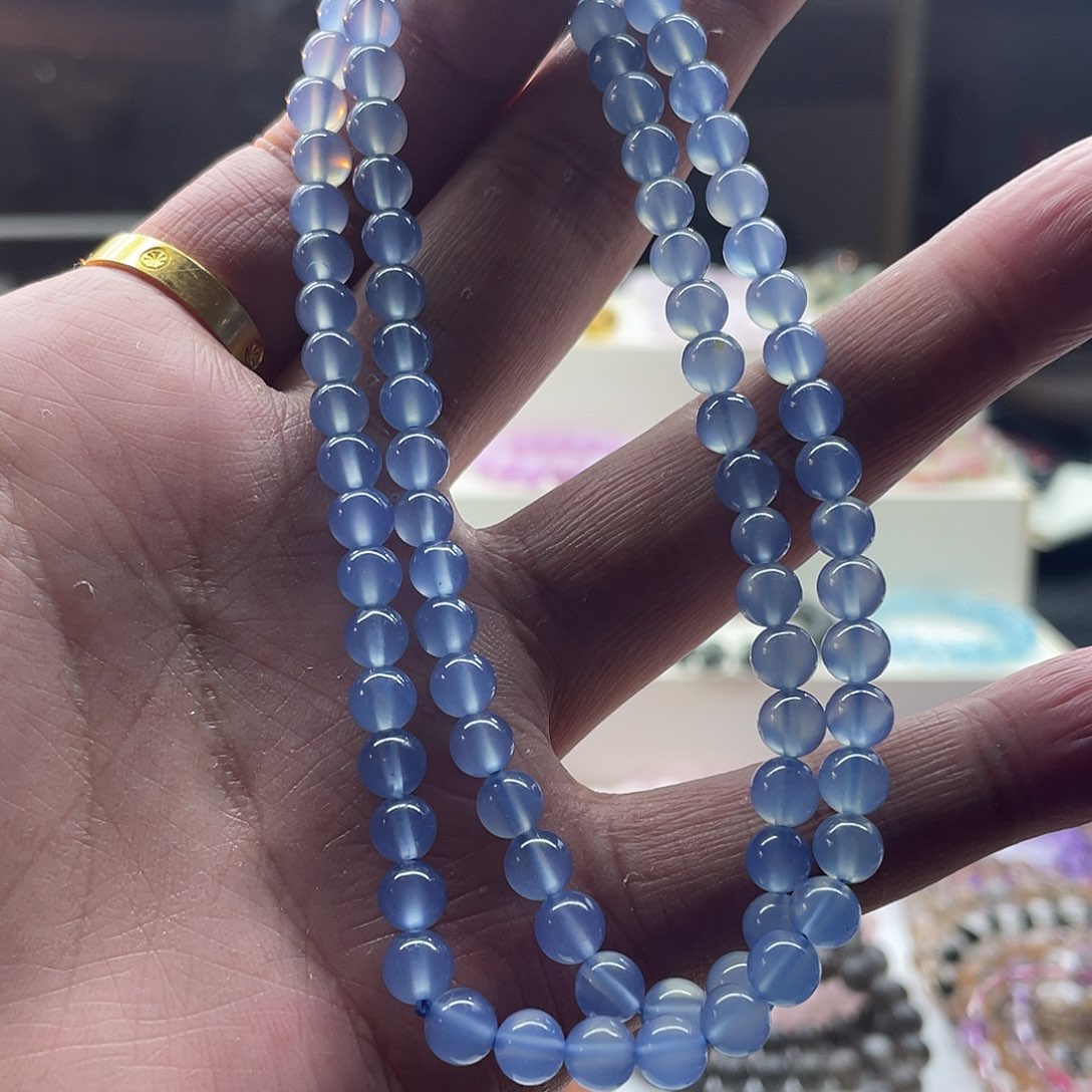 手链水晶未镶嵌蓝玛瑙多圈