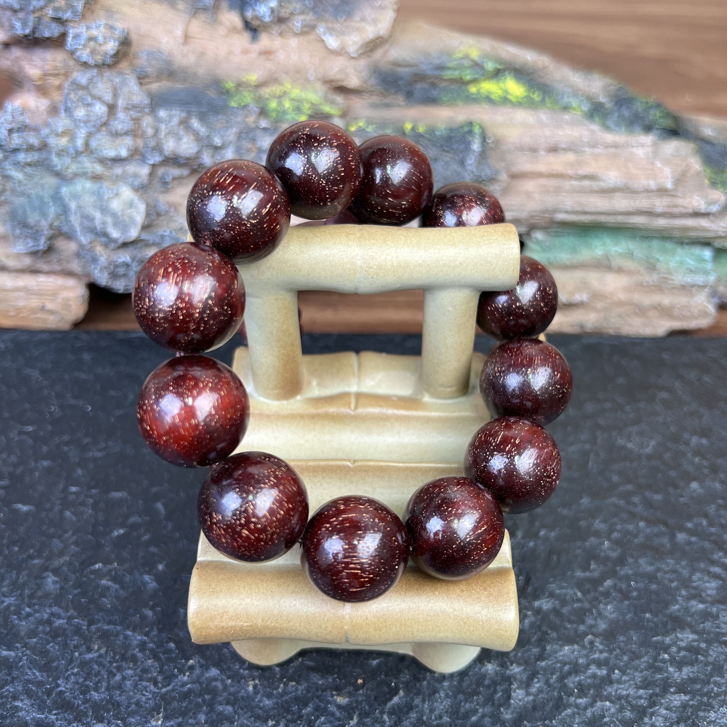 小叶紫檀手串金星手串SC111