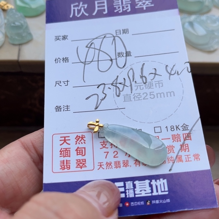 小***️翡翠未镶嵌颈饰天然