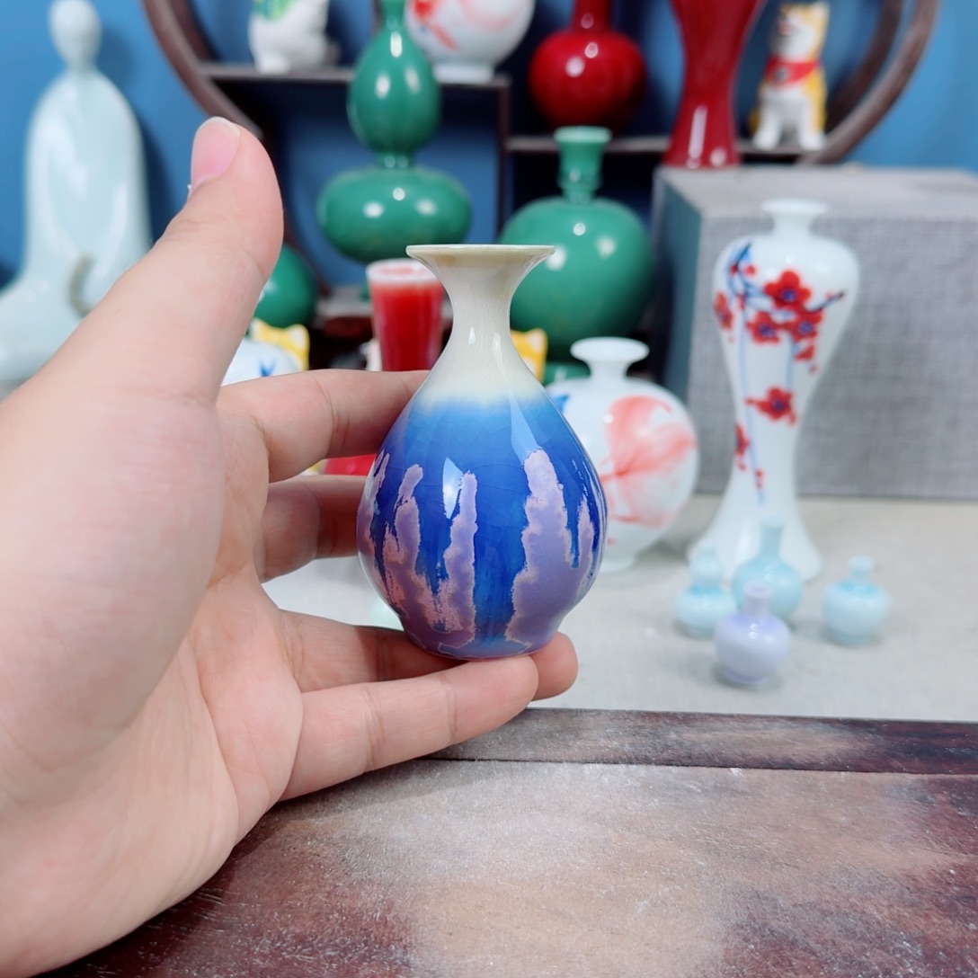 陶瓷手工小花器摆件