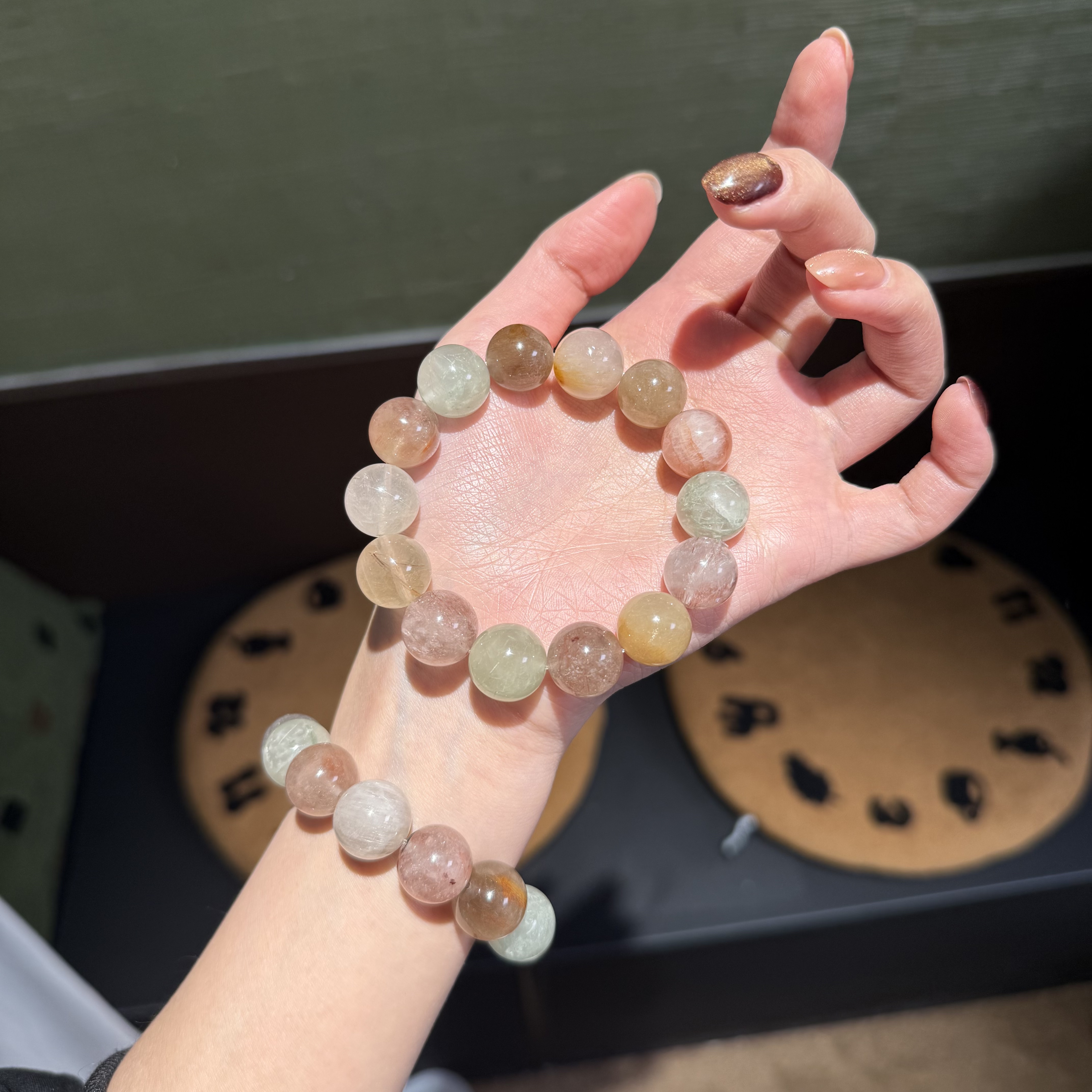 *春野蜜茶*天然彩兔毛手串 多样性发其一