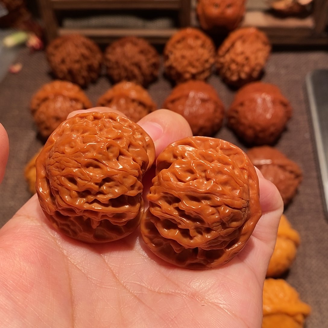 文玩核桃把件37粗筋盘山1354