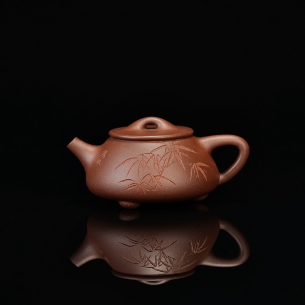 黄龙山二号井紫泥景舟石瓢200毫升宜兴手工紫砂壶茶壶