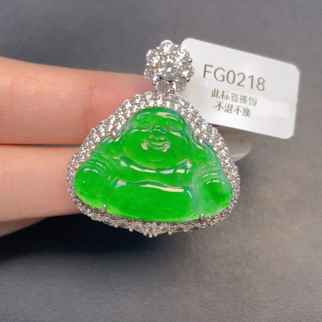 【闪购商品】吊坠(不含链)银S925镶嵌翡翠