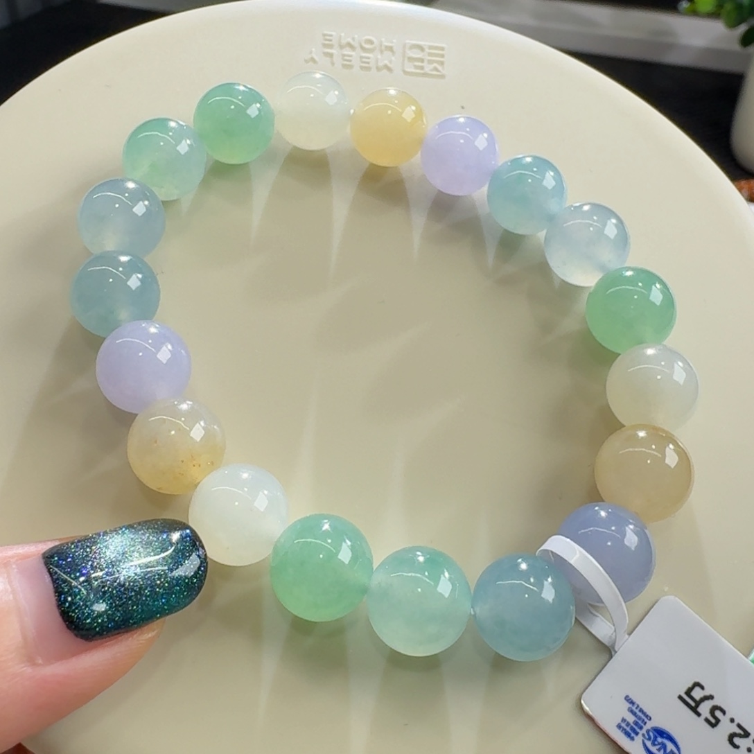 未镶嵌手链翡翠冰胶马卡龙手串卡10 梦幻！大漏福利！