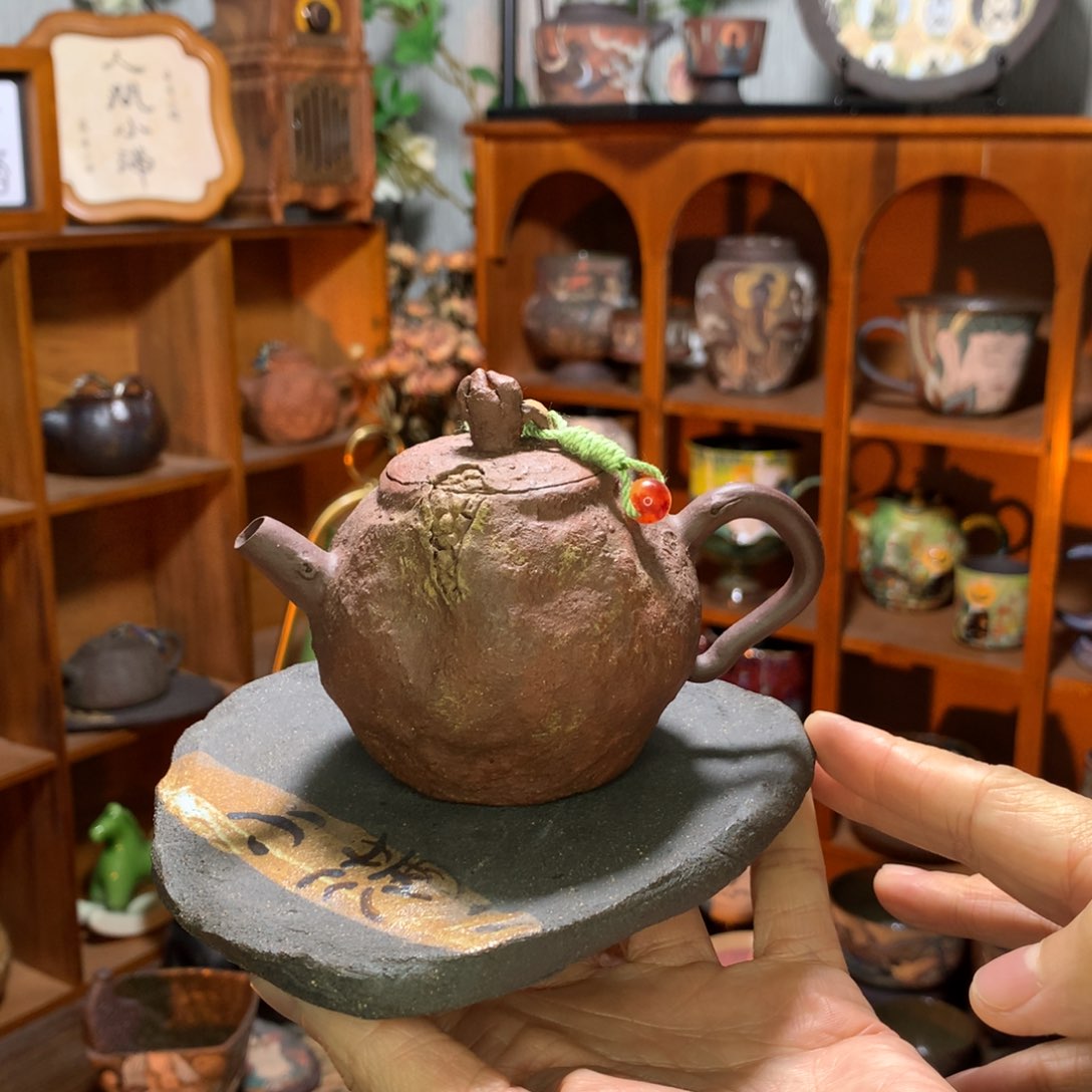 陶全手工石榴紫砂壶