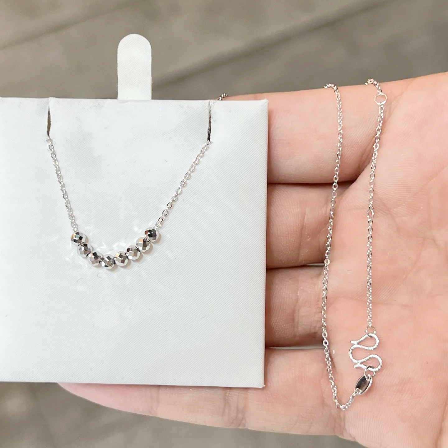 通体  999足银同款  H271爆闪蹦迪珠项链