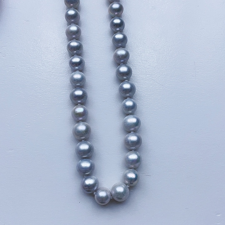 淡水珍珠颈饰未镶嵌卡10➕高品捡漏高级灰炫澳绿➕金属光