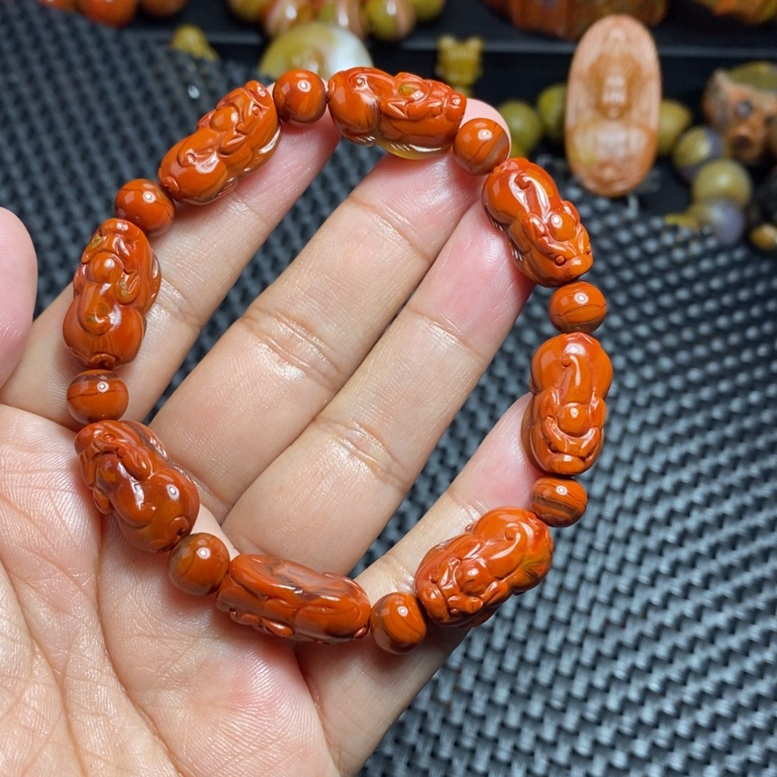 玛瑙/玉髓未镶嵌战国红