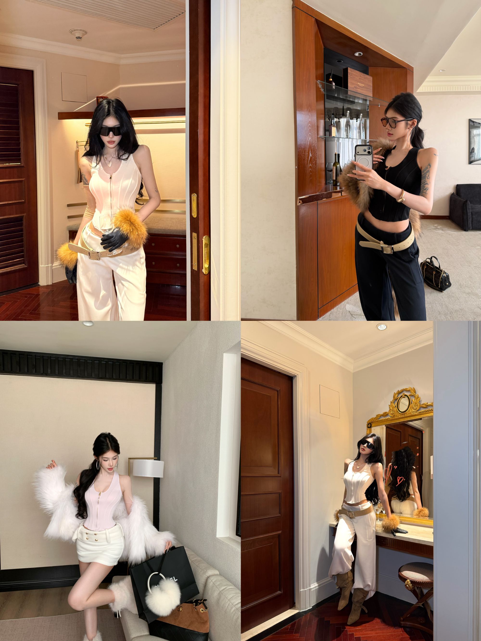牛牛【自由松弛】休闲纯欲欧美鱼骨背心套装N25B30204+N25K30296