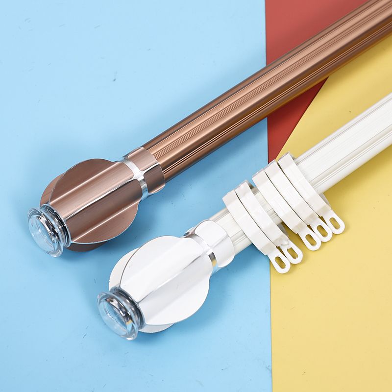 窗帘罗马杆免打孔遮光伸缩杆窗帘杆加厚铝合金静音杆加粗杆卧室