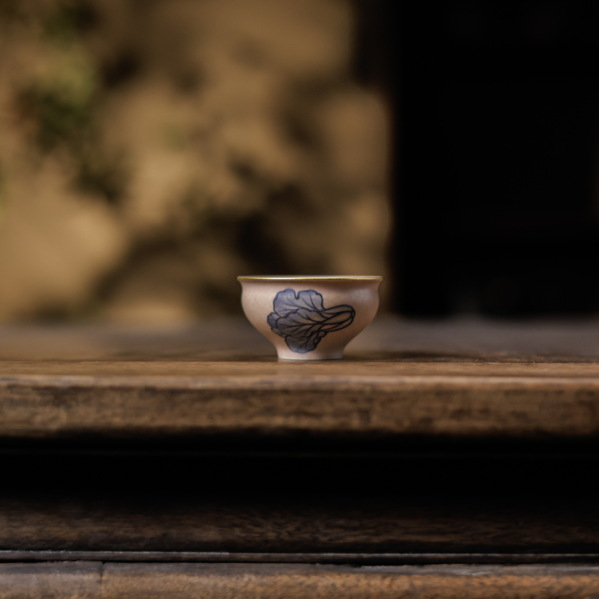 纳兰 粉黛釉白菜-了物-束口杯，60ml（百财）（了物0381）