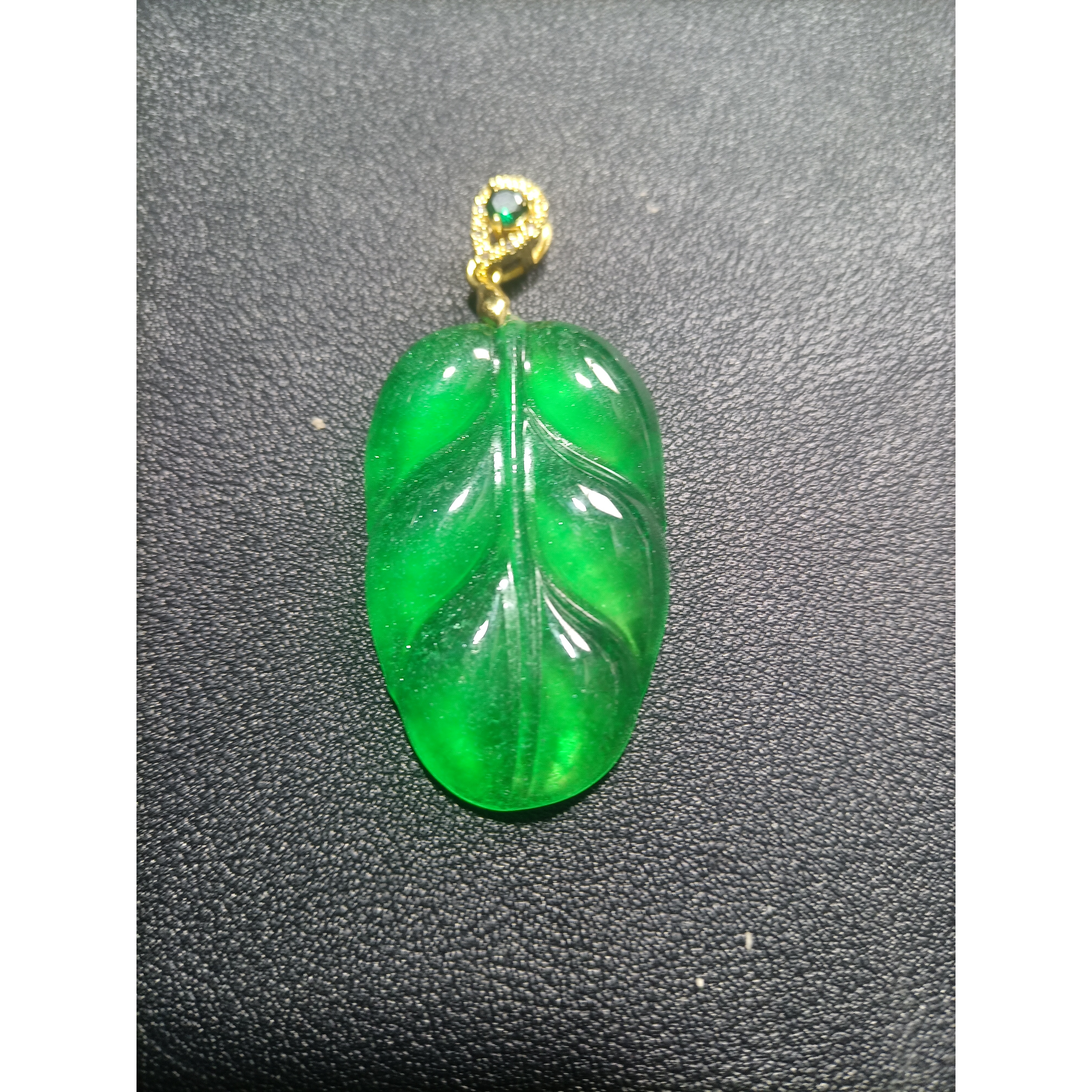 6精品翡翠叶子吊坠