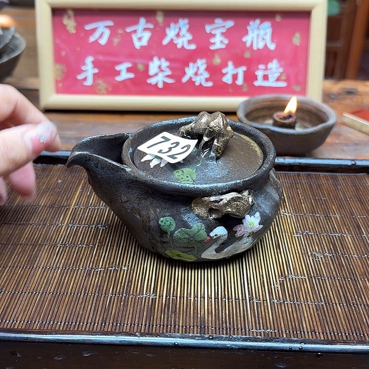 纯手工制作粗陶茶具