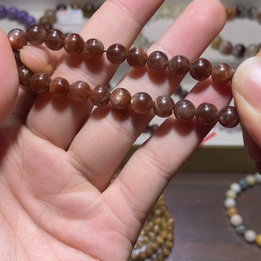 手链未镶嵌长石老矿金太阳7.5