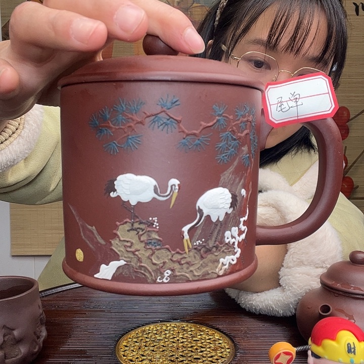 紫砂茶杯原矿紫砂杯