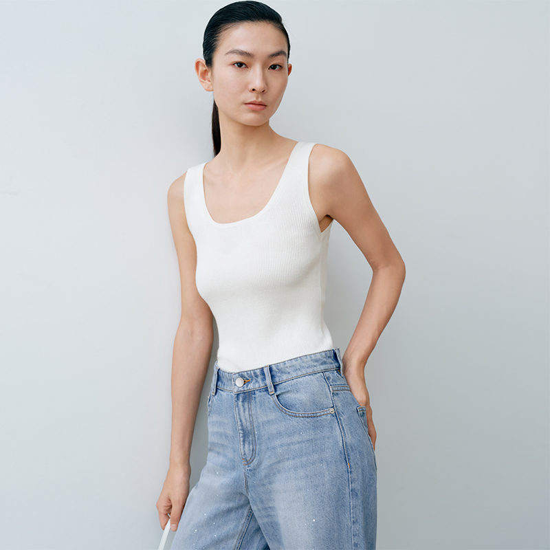 【背心】【商场同款新品】艾诺丝雅诗 简约百搭纯色背心 BR801211