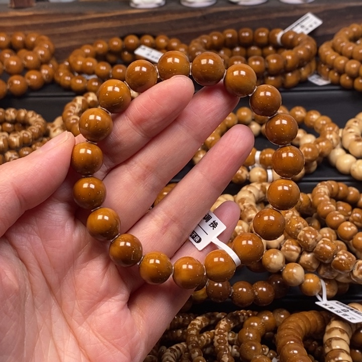 手串紫金鼠实心光珠练手款尺寸11.6