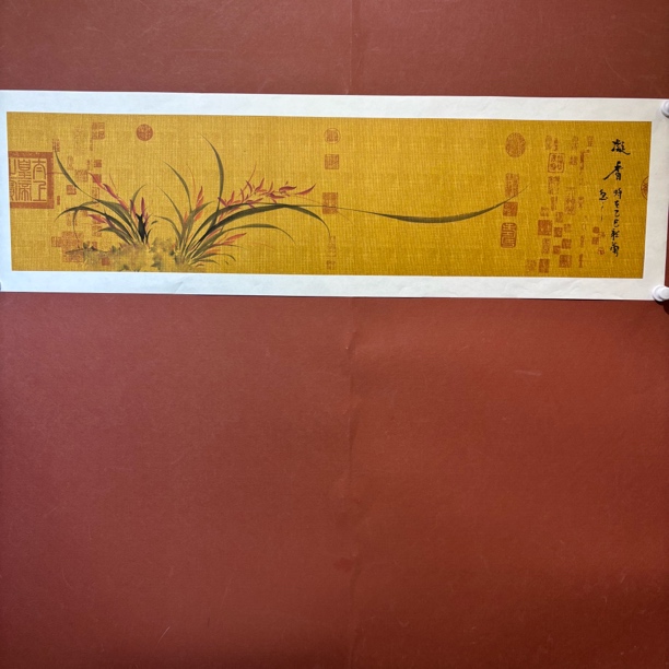 听兰老师四尺对开兰花床头餐厅沙发背景装饰佳作