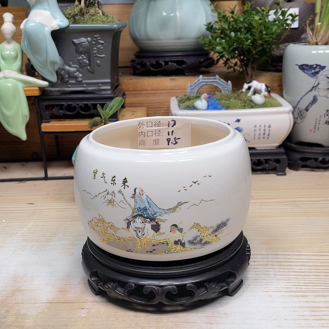 紫砂花盆陶瓷艺术花盆陶瓷