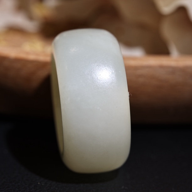 清 和田玉 戒指圈 