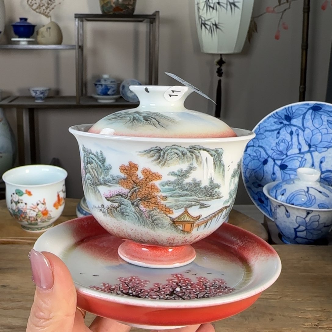 杯景德镇陶瓷柴烧多人