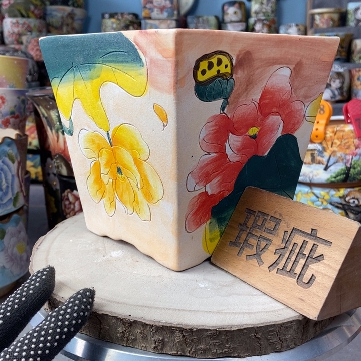 红陶景德镇艺术手绘作品