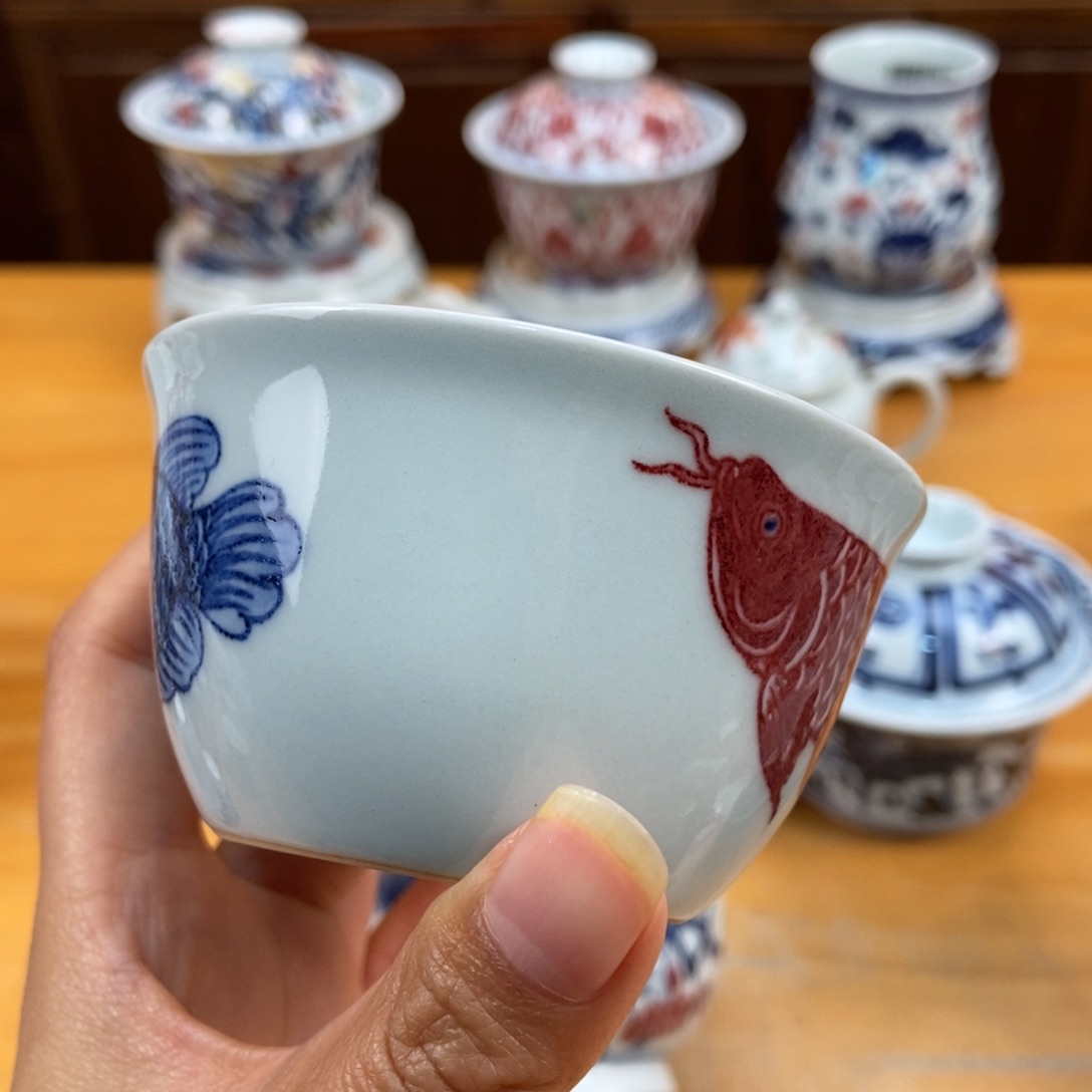 手绘现代茶具非古董