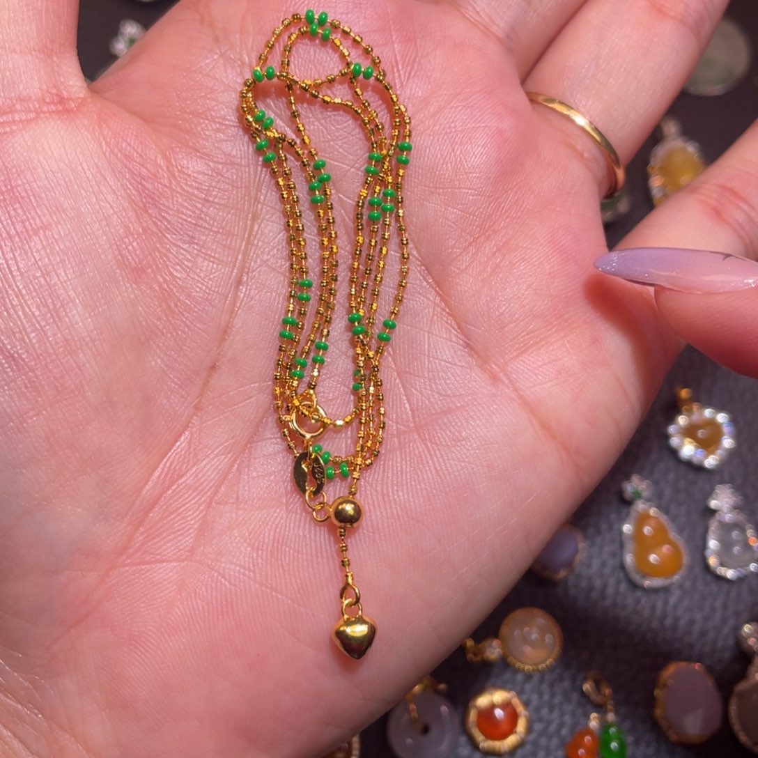 翡翠银S925镶嵌颈饰