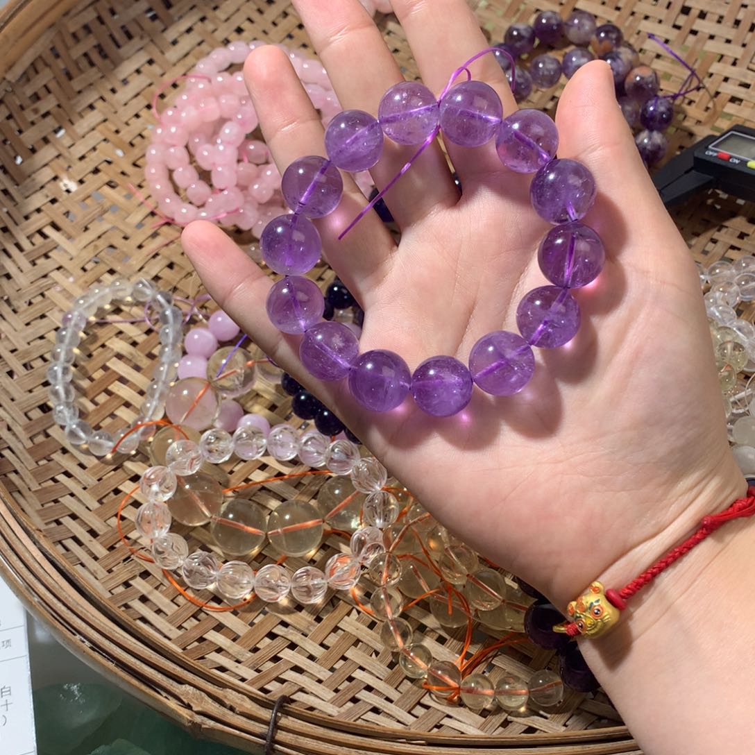 水晶手链未镶嵌王***你天然