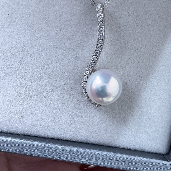 淡水珍珠颈饰银S925镶嵌