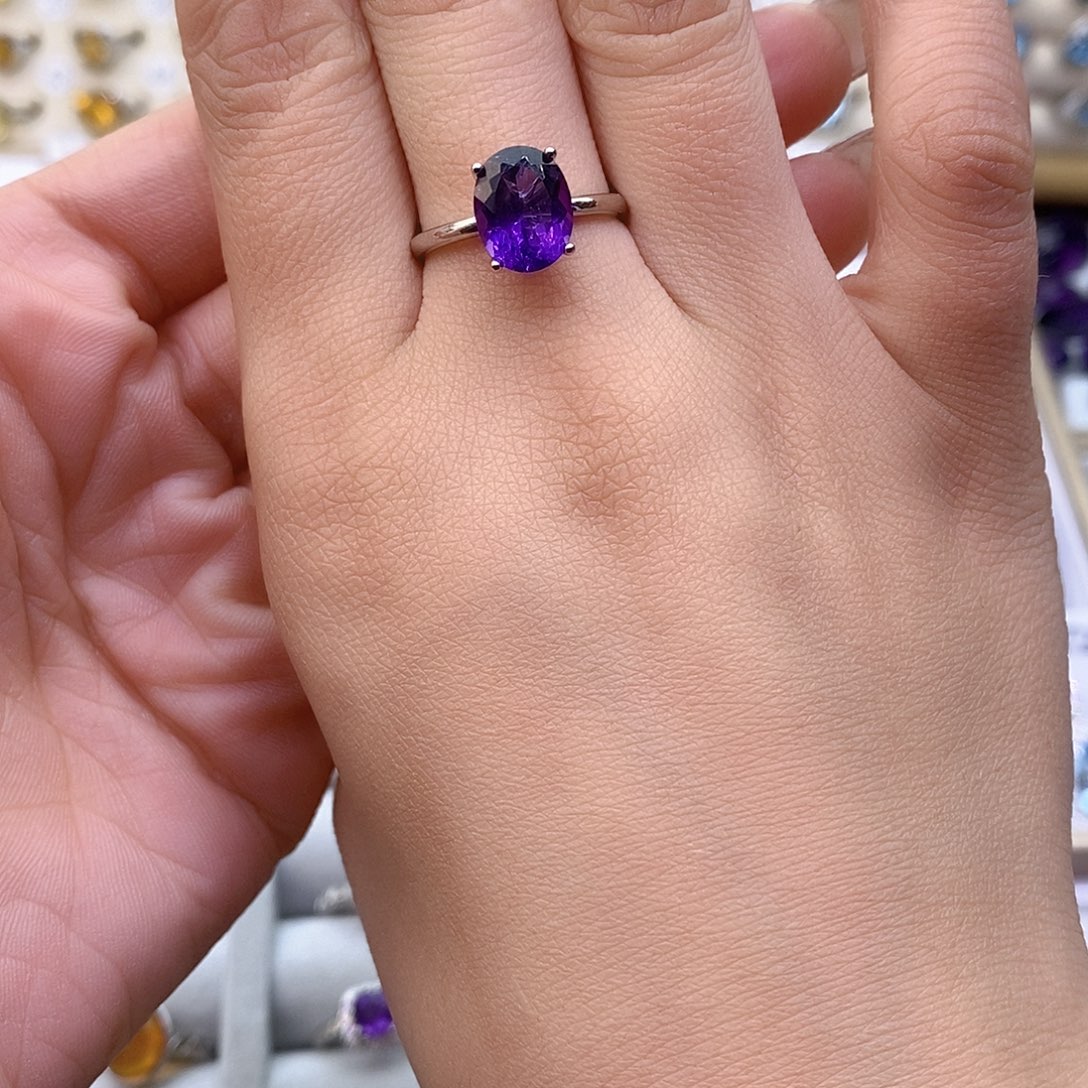 紫晶纯天然无优化紫水晶x银S925镶嵌