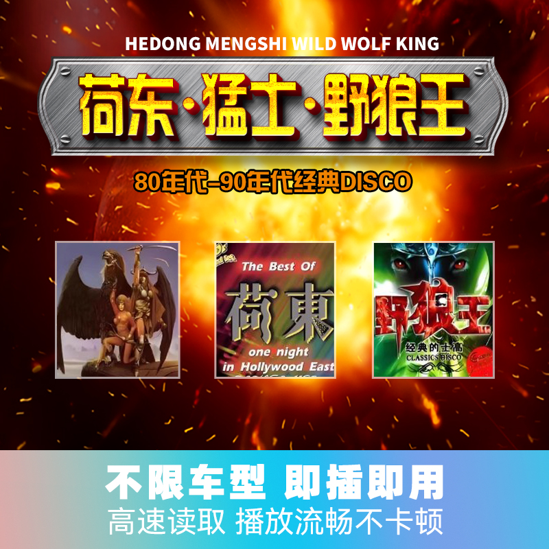 荷东猛士野狼王经典DJ舞曲嗨歌的士高车载CD光盘迪斯科dj舞曲
